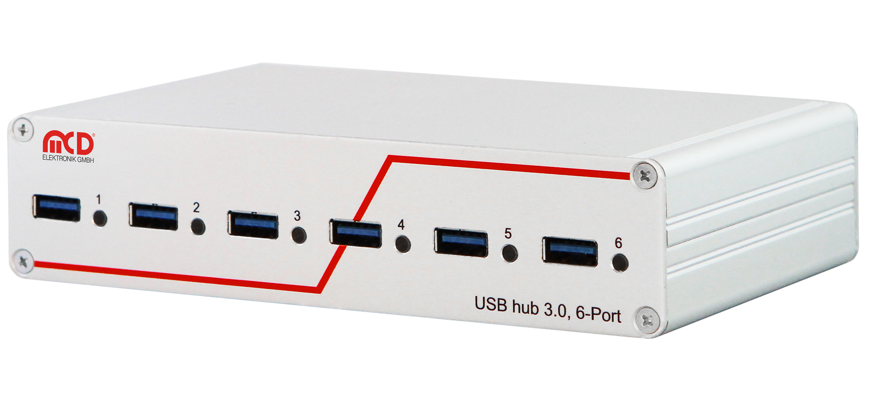 MCD Elektronik GmbH, USB-Hub 3.0 6-Port, schaltbar , zwei Steuereingänge